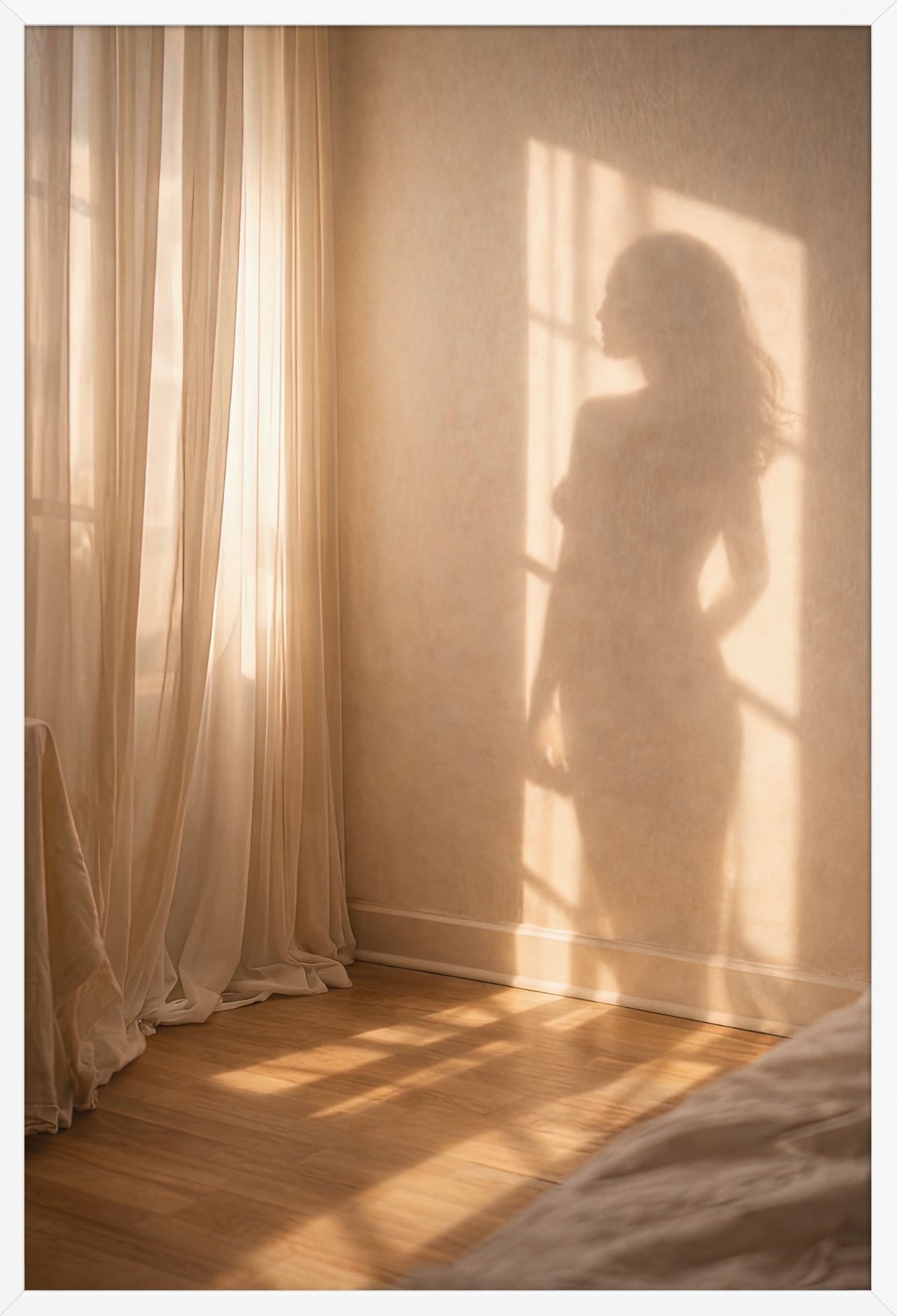 The Golden Veil — poster in a white frame, front view