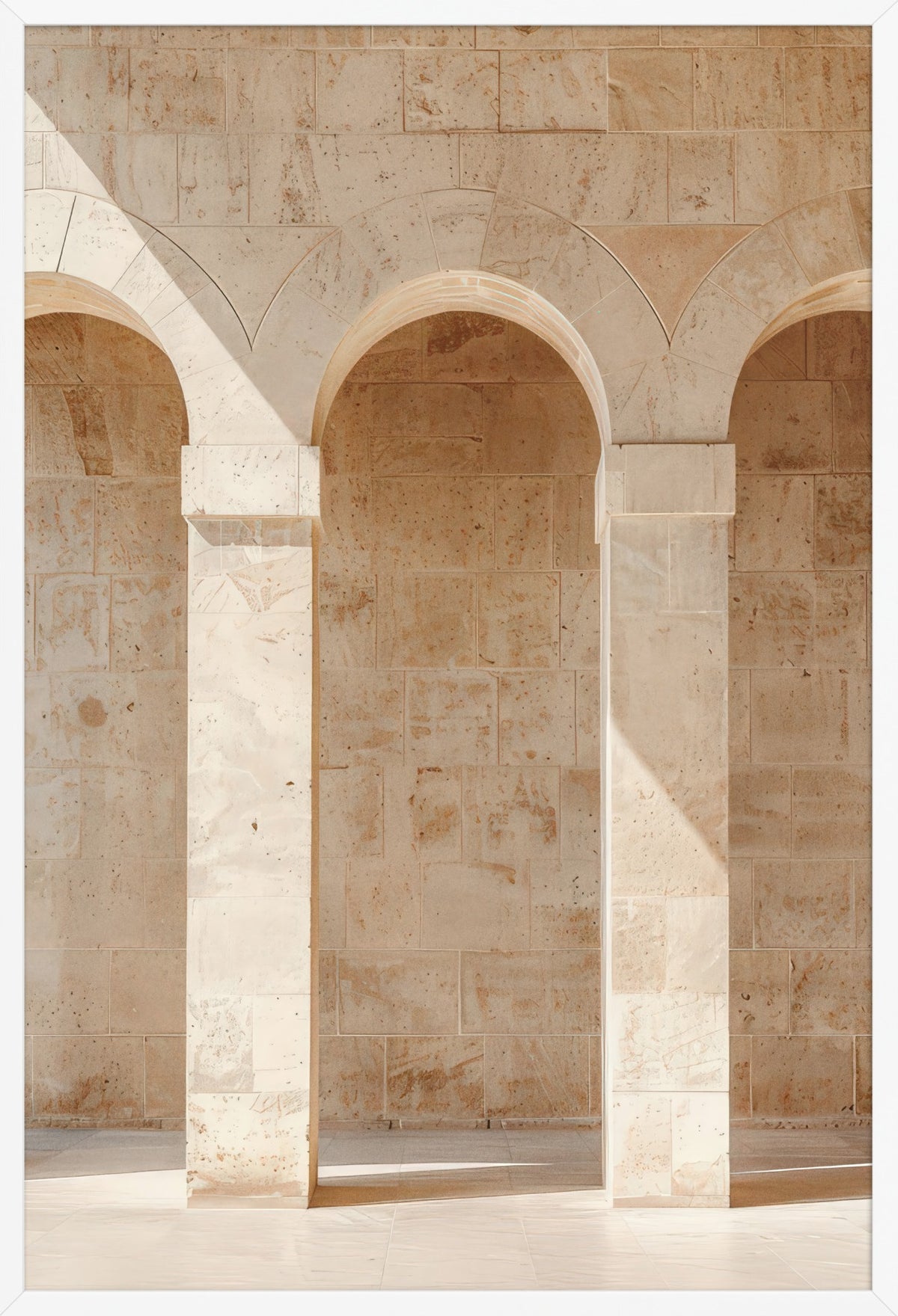 The Three Arches — poster in a white frame, front view