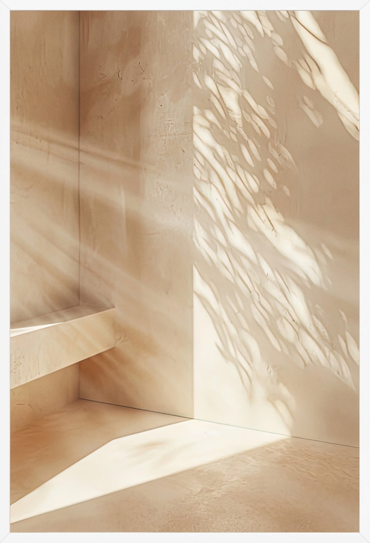 The Staircase and the Shadow — poster in a white frame, front view