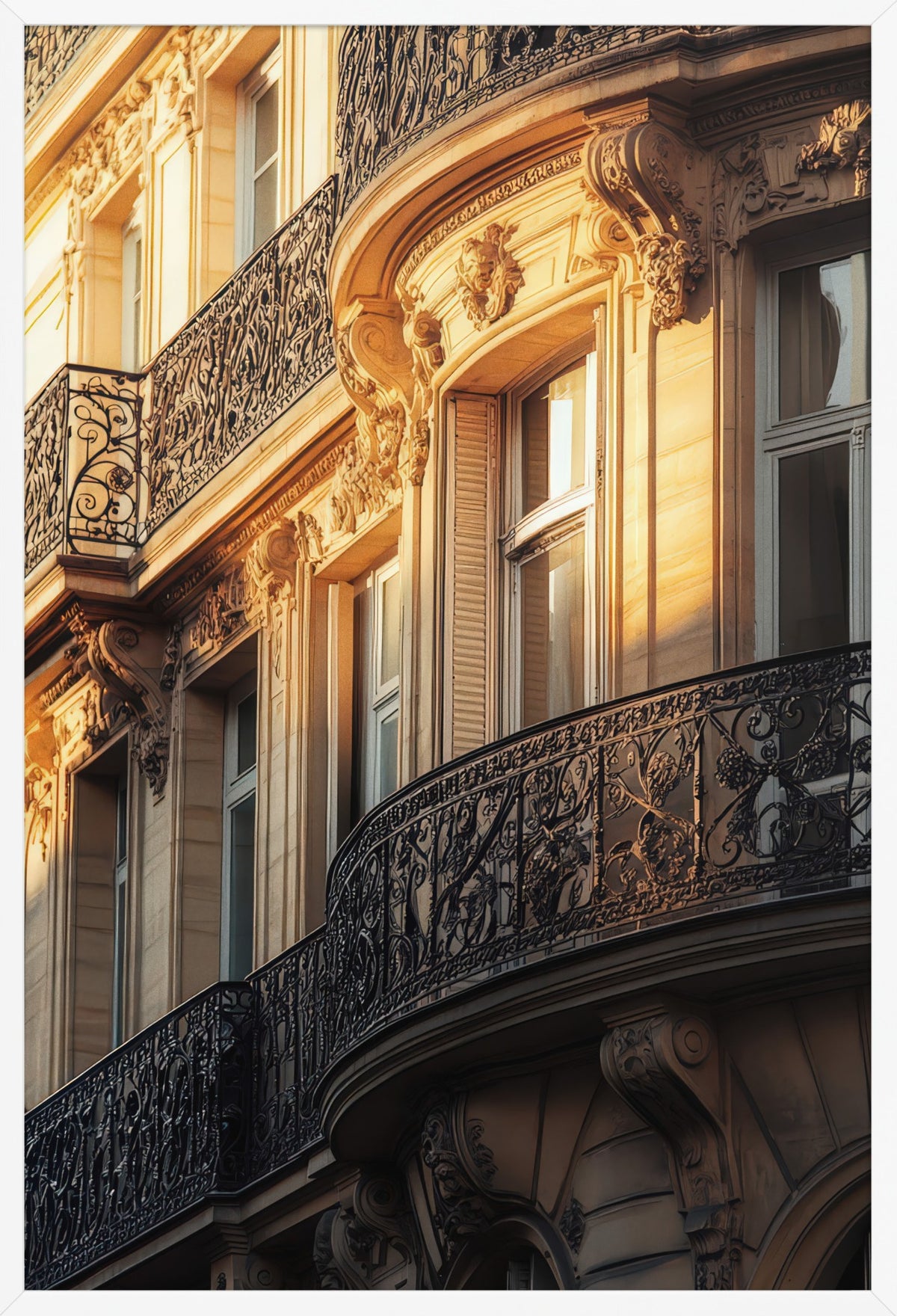 The Haussmann — poster in a white frame, front view