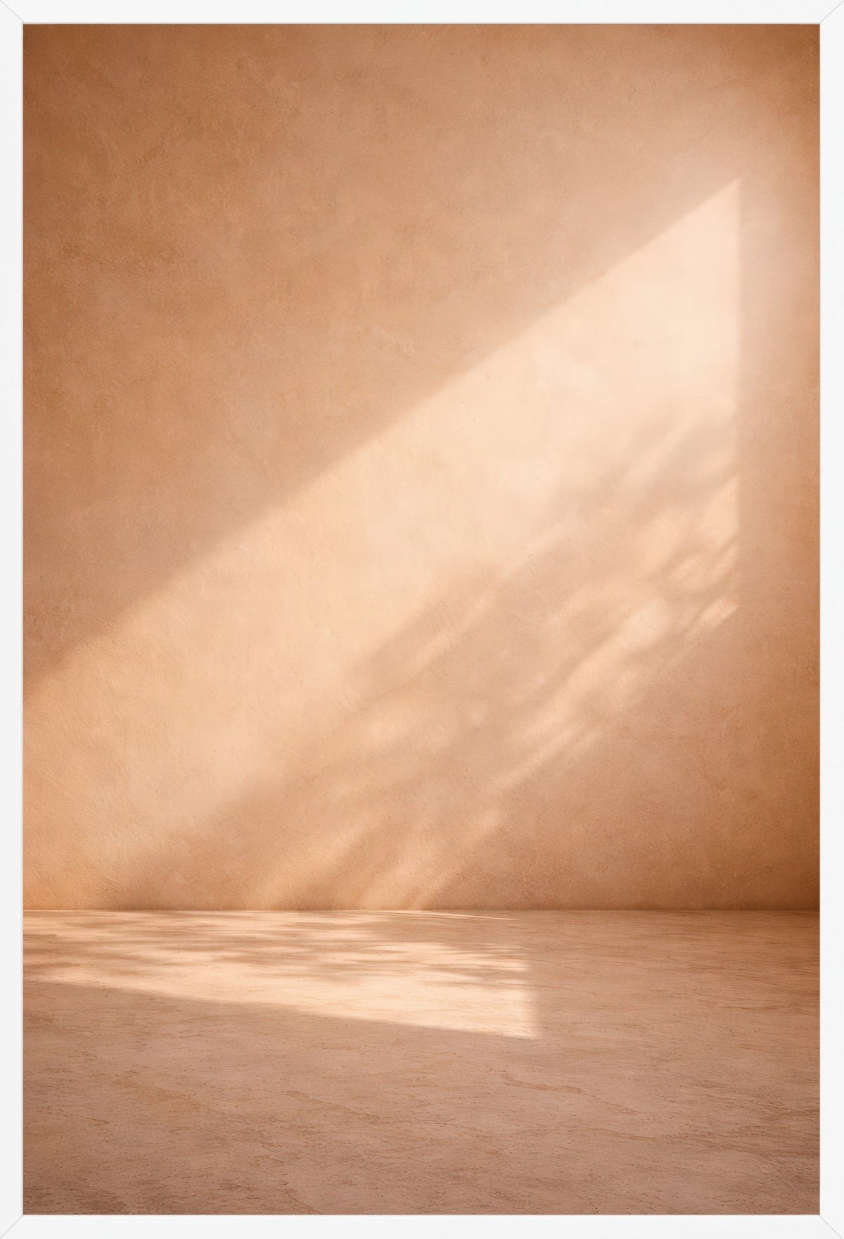 Sonnenlicht — Poster im weißen Rahmen, Frontansicht