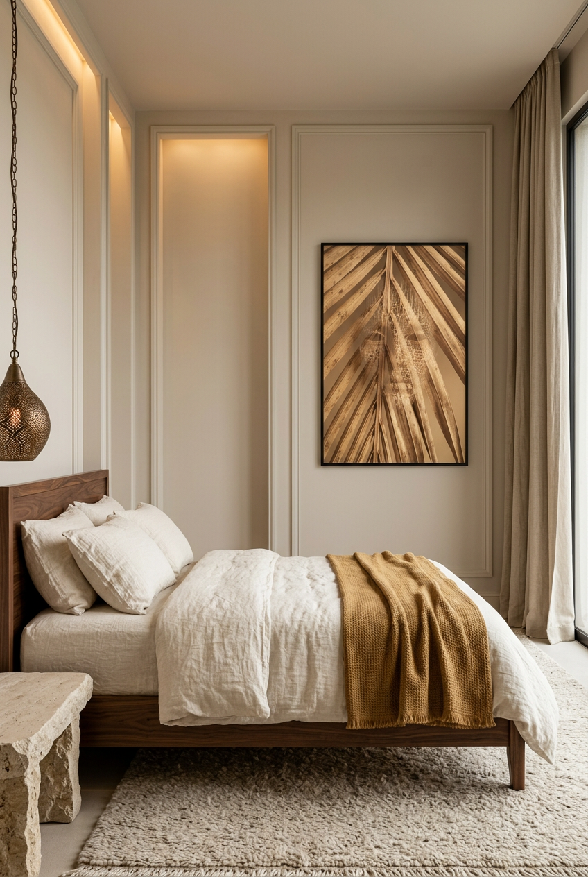 Plant Soul — poster in a black frame in a bedroom