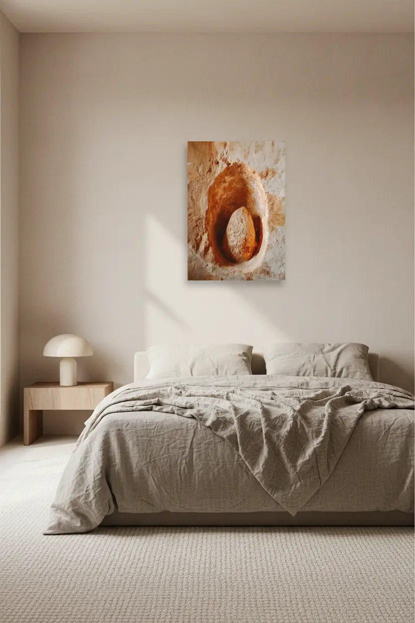 Niche Sacrée — Affiche murale minimaliste ocre texture minérale — affiche murale minimaliste | Cassili-home