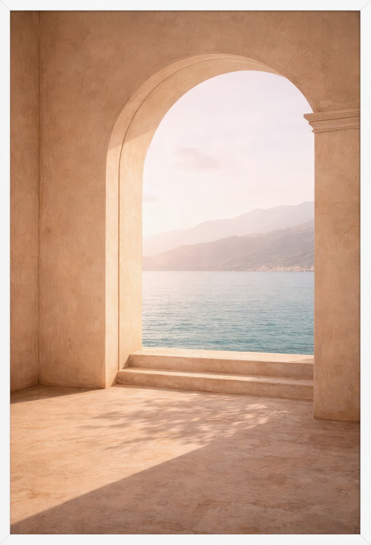 Opening on the Horizon — poster in a white frame, front view