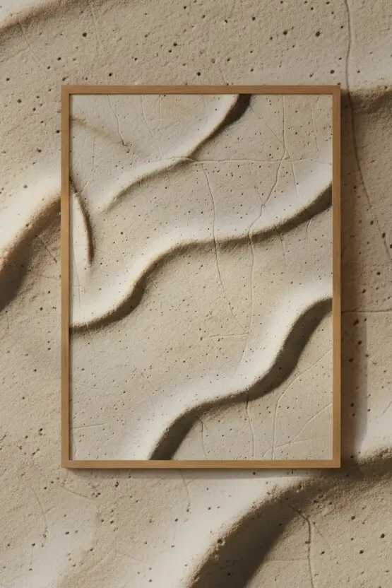 Sable & Ombres — Affiche Murale Minimaliste Beige Texture Minérale — affiche murale minimaliste | Cassili-home