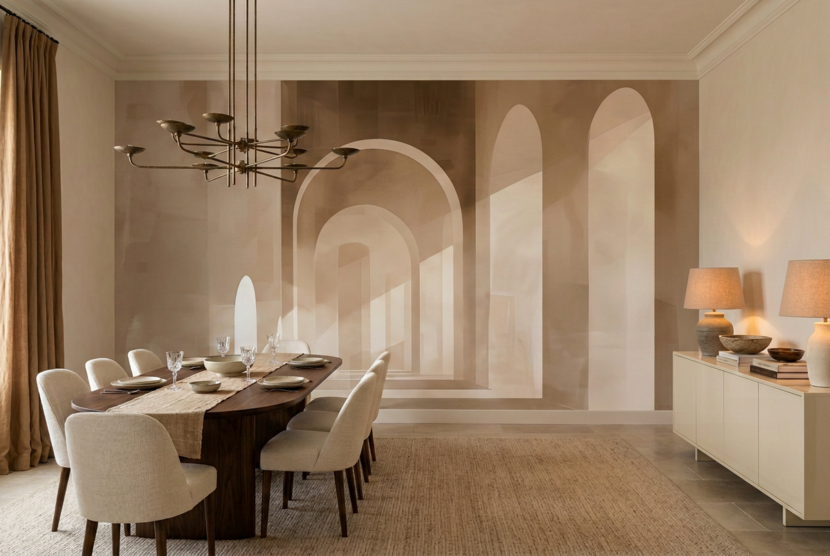 Papier peint panoramique Le Corridor de lumière dans une salle à manger