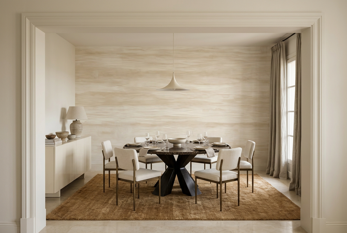 Salle à manger du Travertin clair