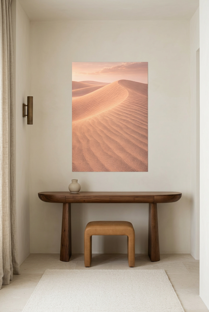 Stilte van de Duinen — poster zonder lijst in een hal