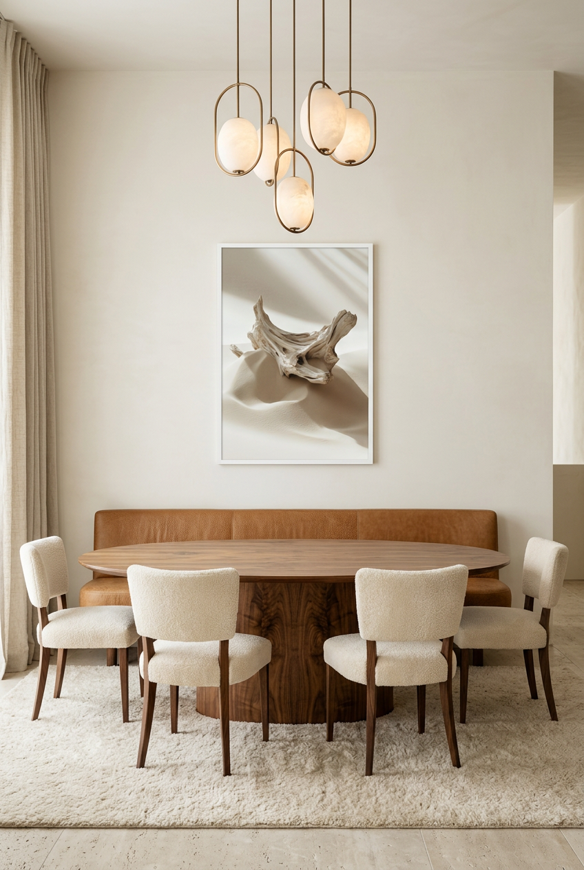 Tronco Sbiancato — poster con cornice bianca in una sala da pranzo
