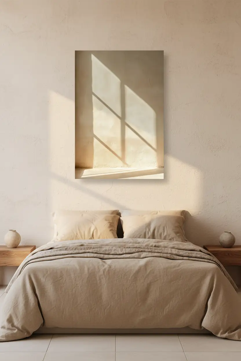 Grâce du Matin — Affiche murale minimaliste lumière ivoire beige — affiche murale minimaliste | Cassili-home
