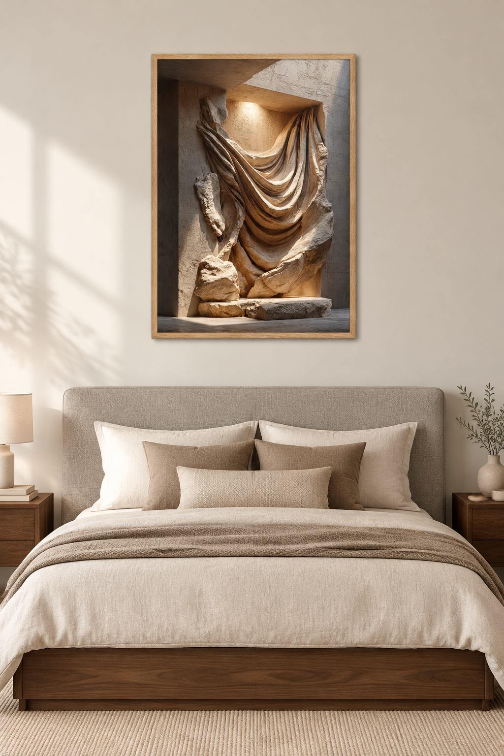 Der steinerne Vorhang in einem Schlafzimmer