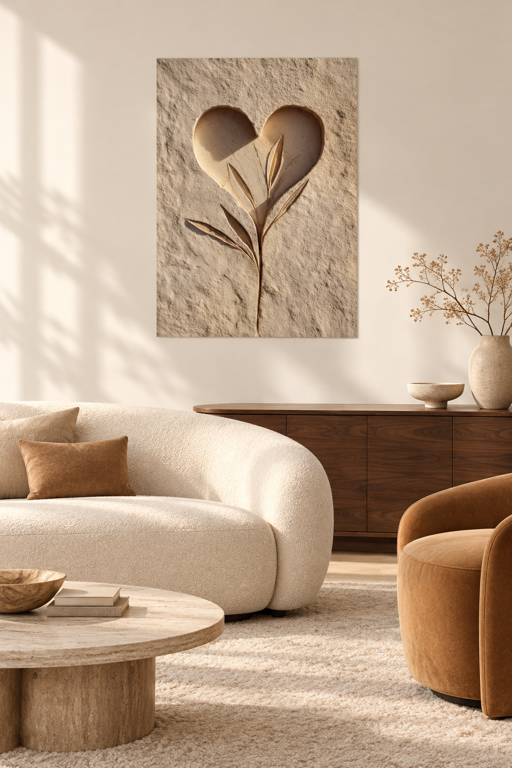 Het Hart en de Stengel in een mediterrane woonkamer