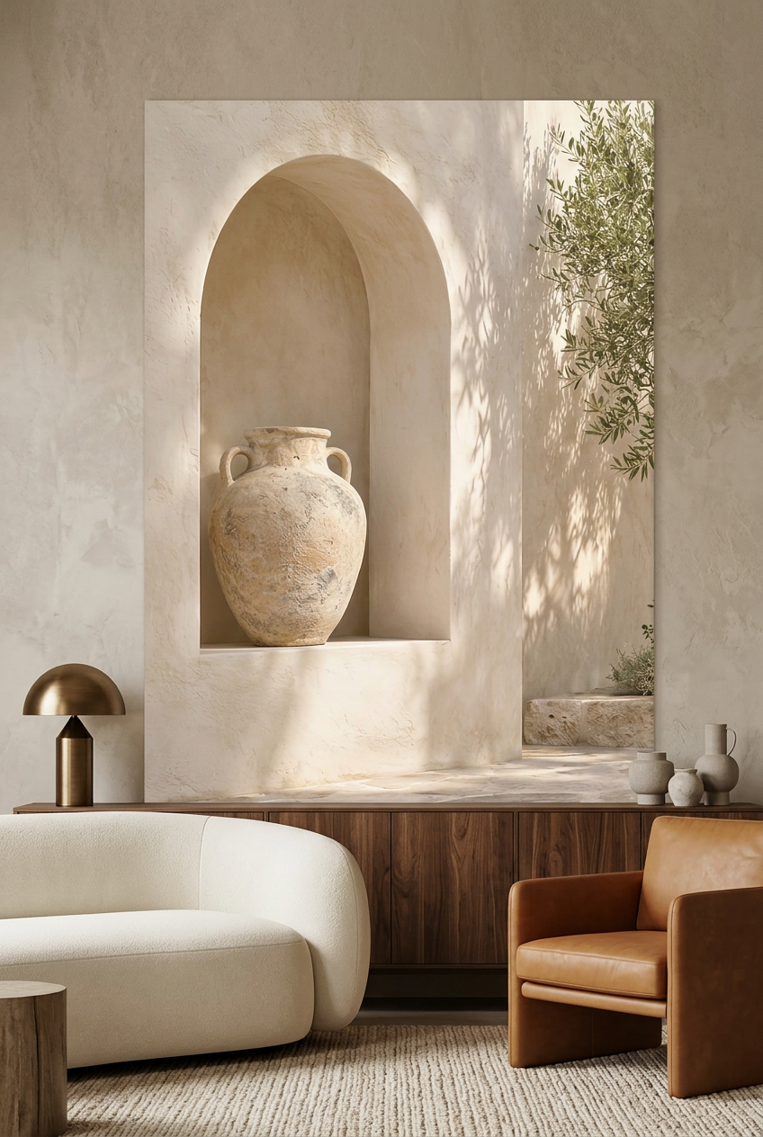 The Amphora Niche — unframed poster in a living room