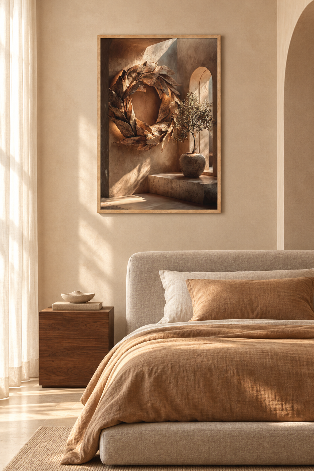 The Olive Wreath in a bedroom