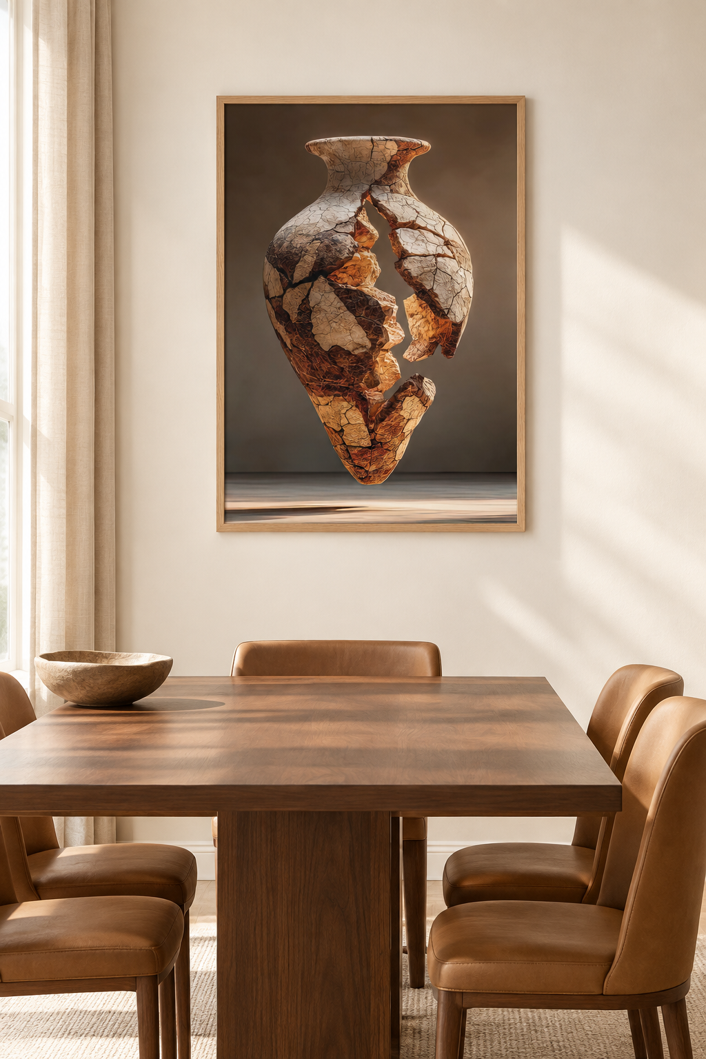 The Crackled Amphora in a dining room
