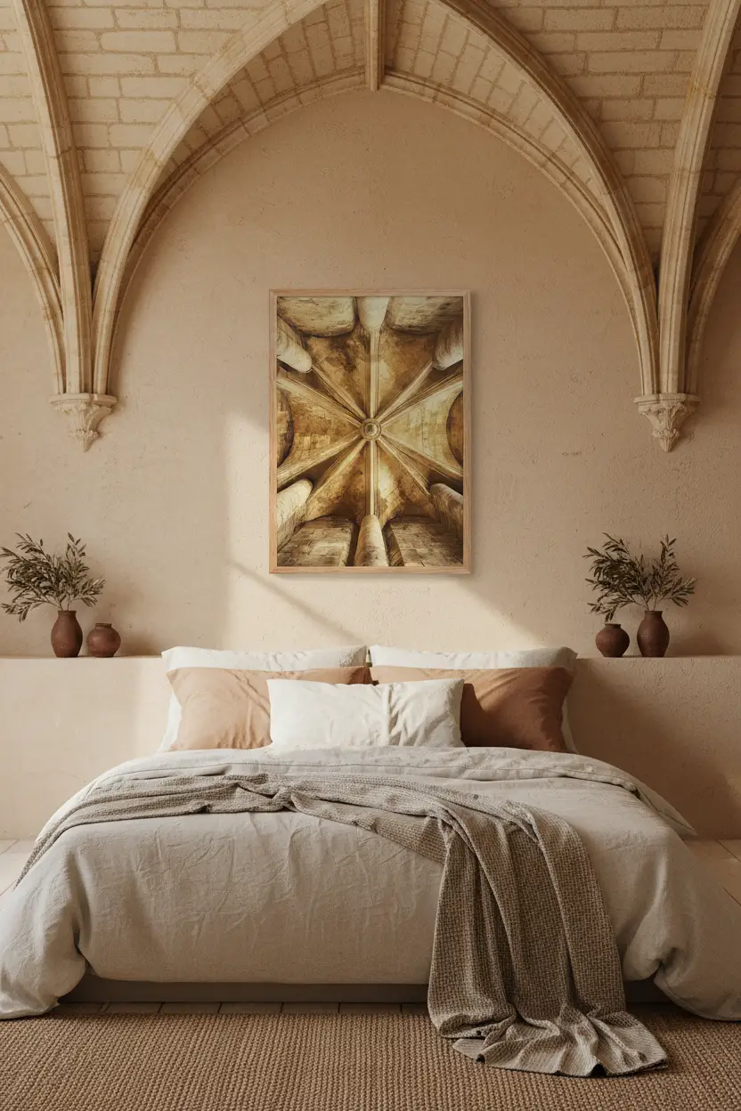 La Voûte Céleste — Póster minimalista de pared oro marfil bóveda