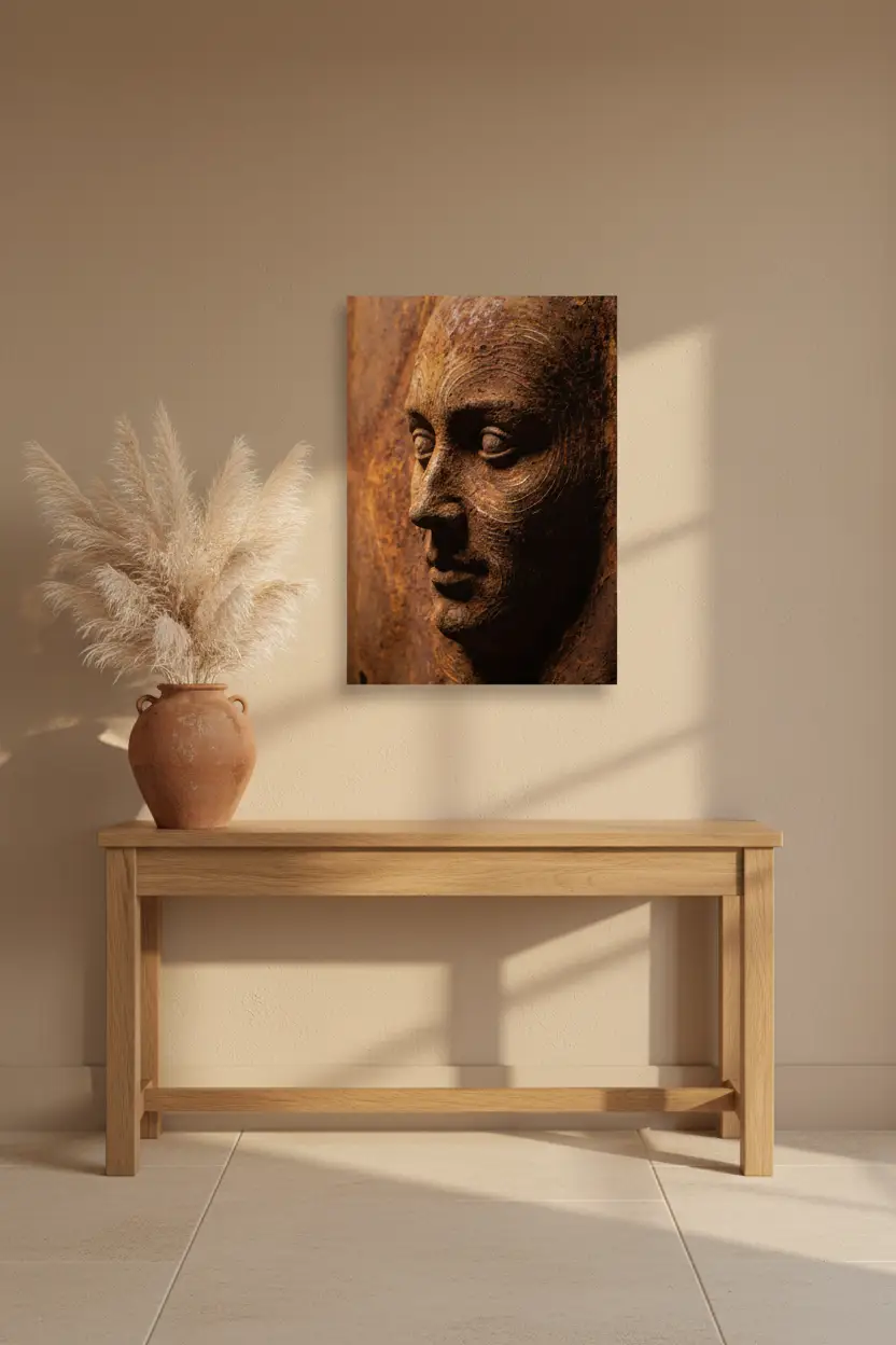 Visage de Rouille — Affiche murale minimaliste rouille beige abstrait — affiche murale minimaliste | Cassili-home