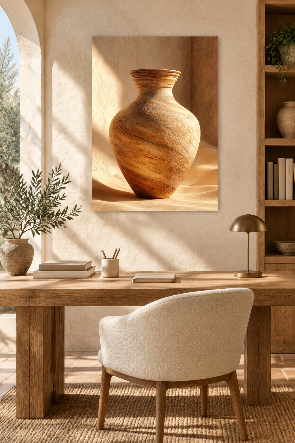 The Veined Vase in a home office