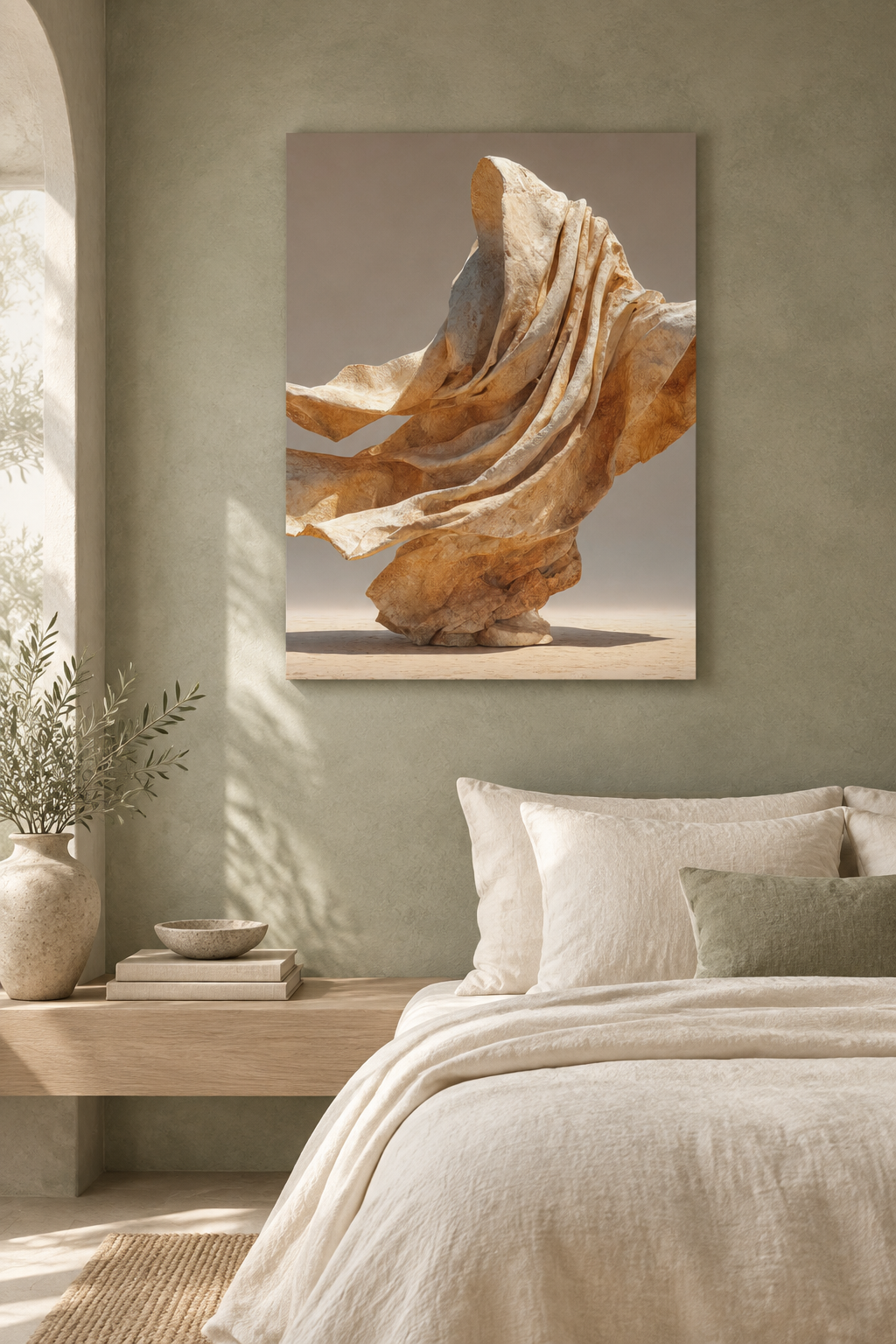 The Drape in the Wind in a bedroom