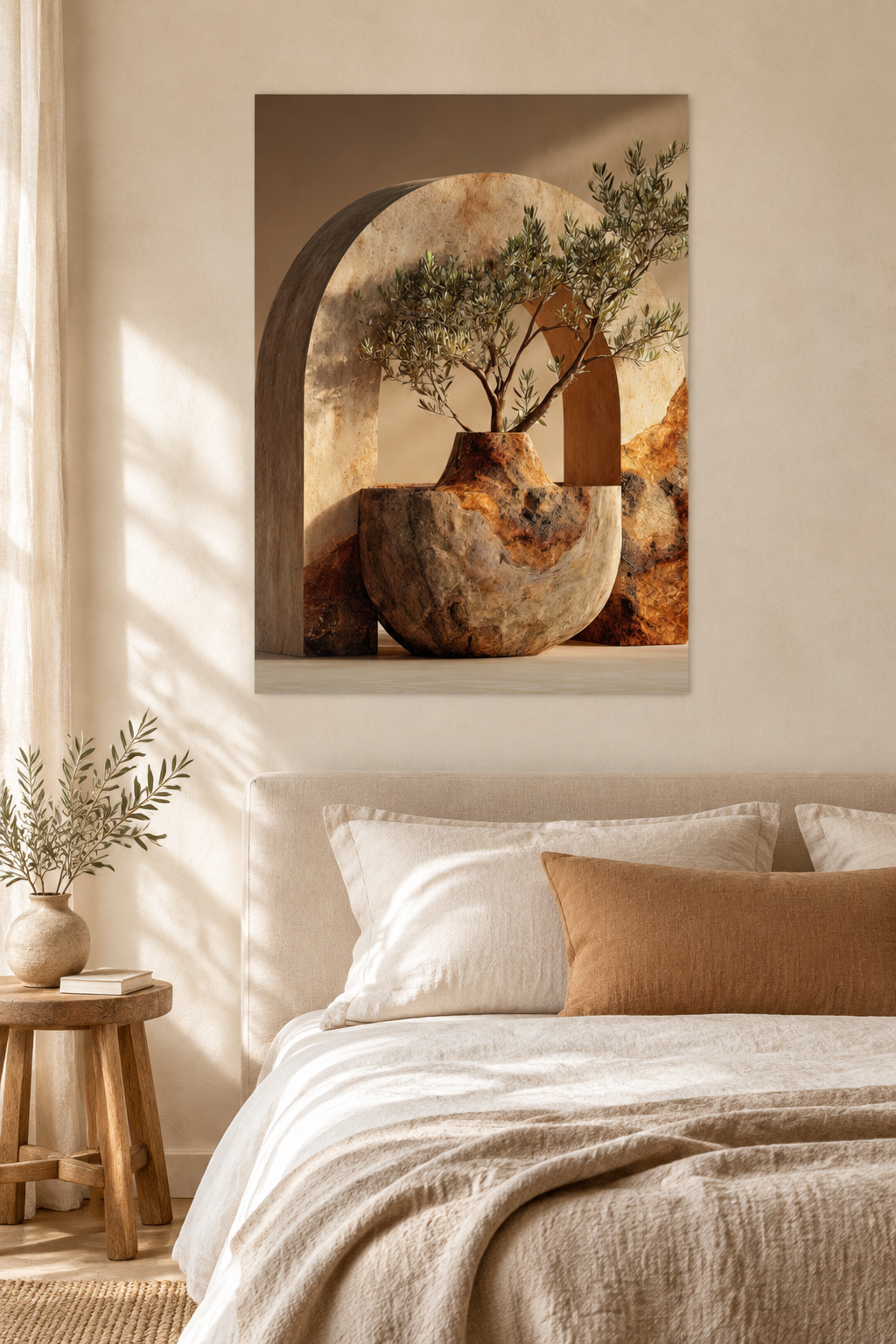The Olive Tree in the Bowl in a bedroom