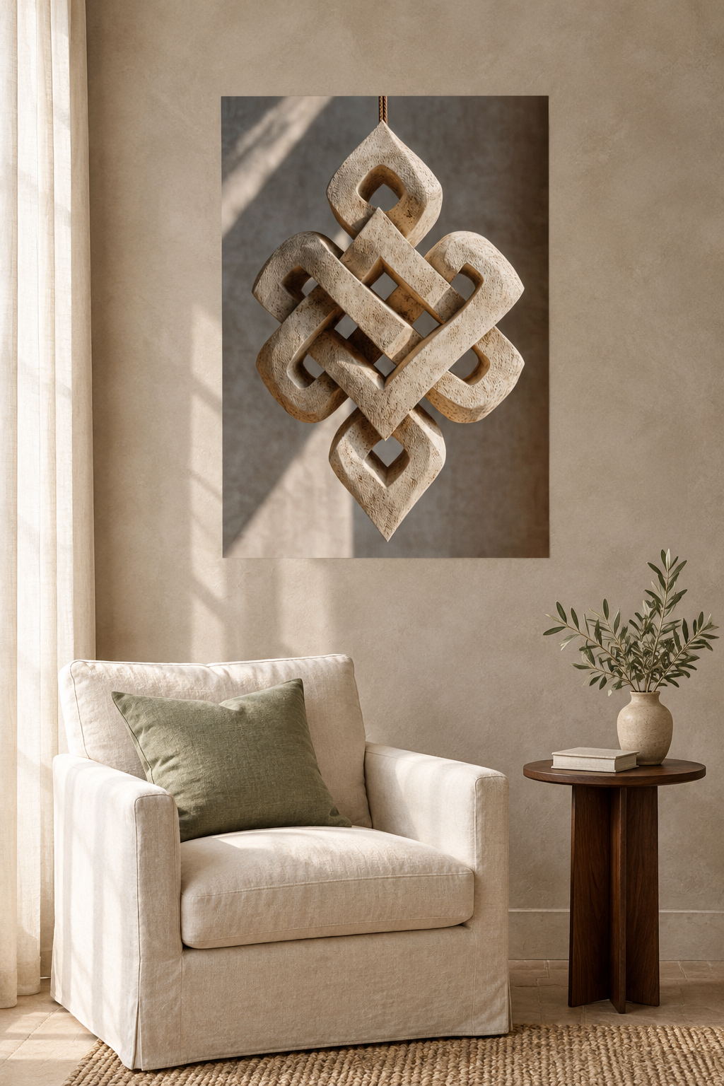 The Stone Knot in a reading nook