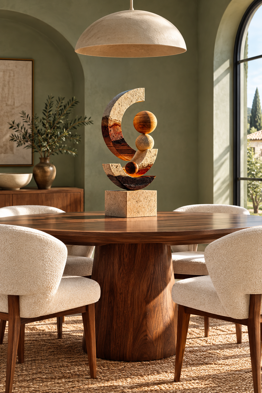 The Crescent Totem in a dining room