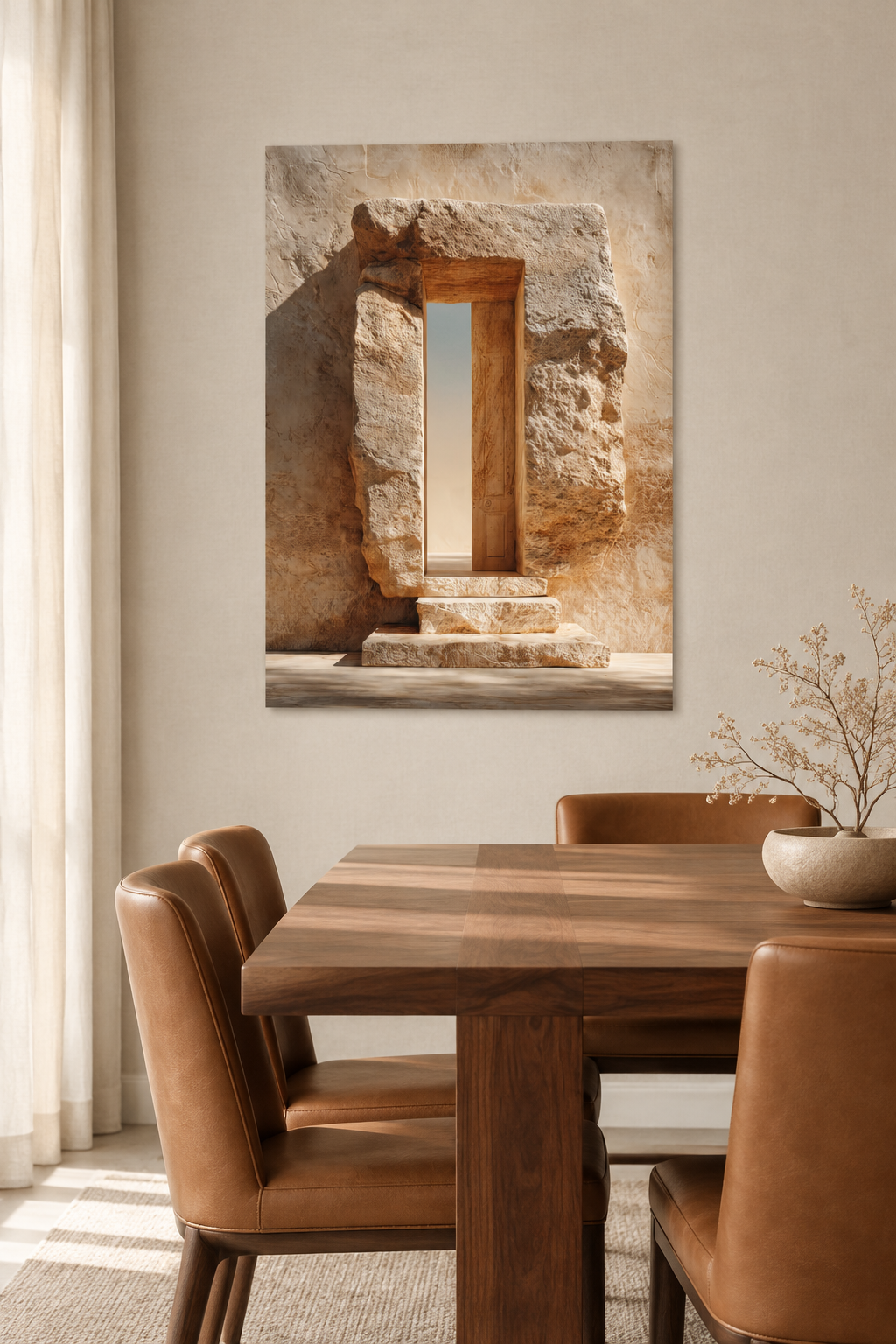 The Hewn Passage in a dining room