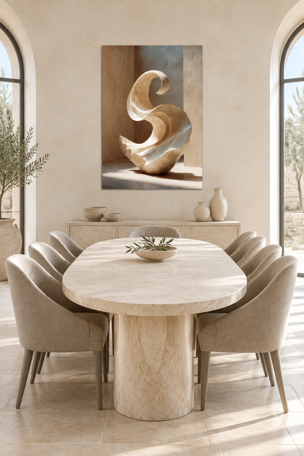 L'Onda di Pietra in una sala da pranzo