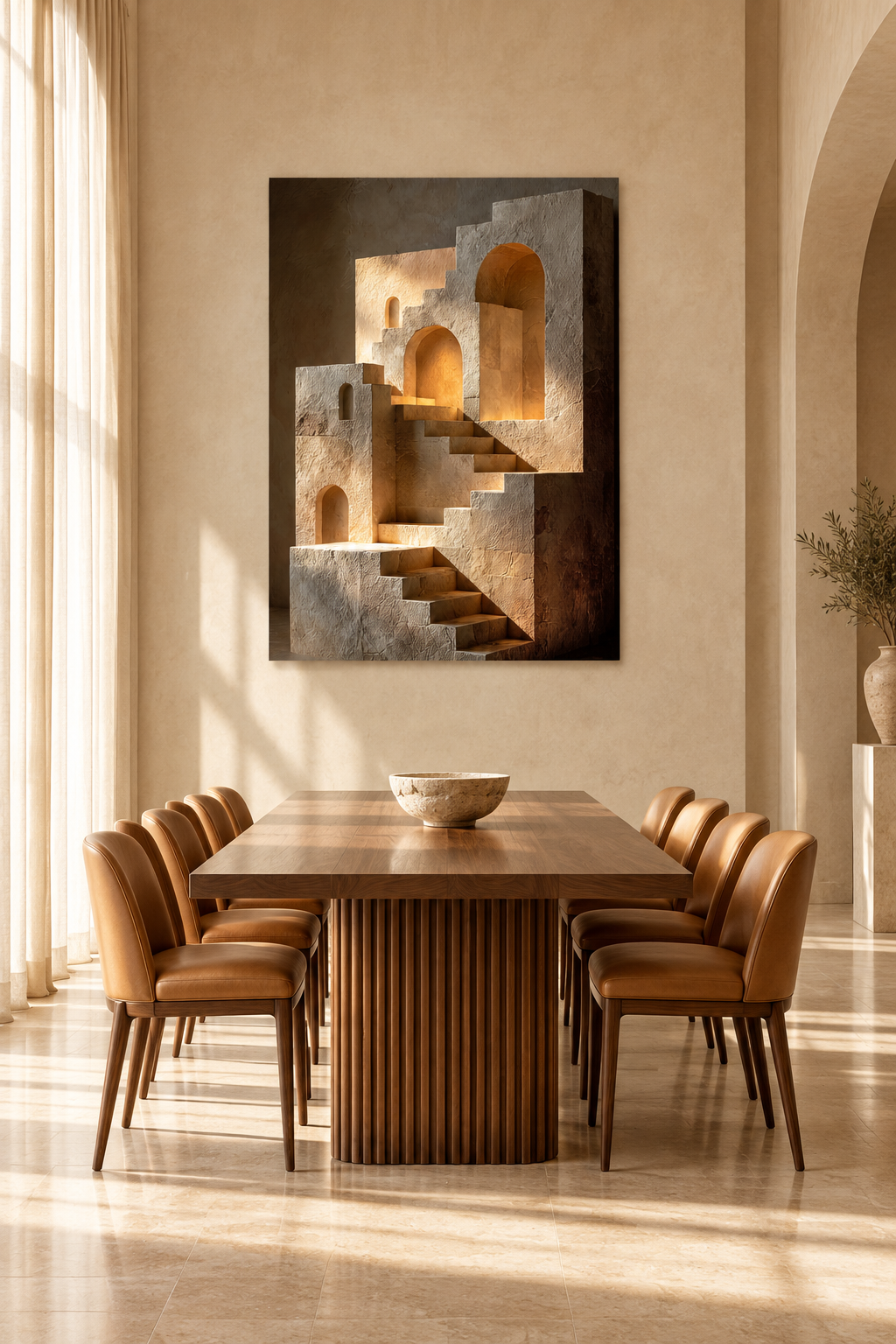 L’Escalier Impossible dans une salle à manger