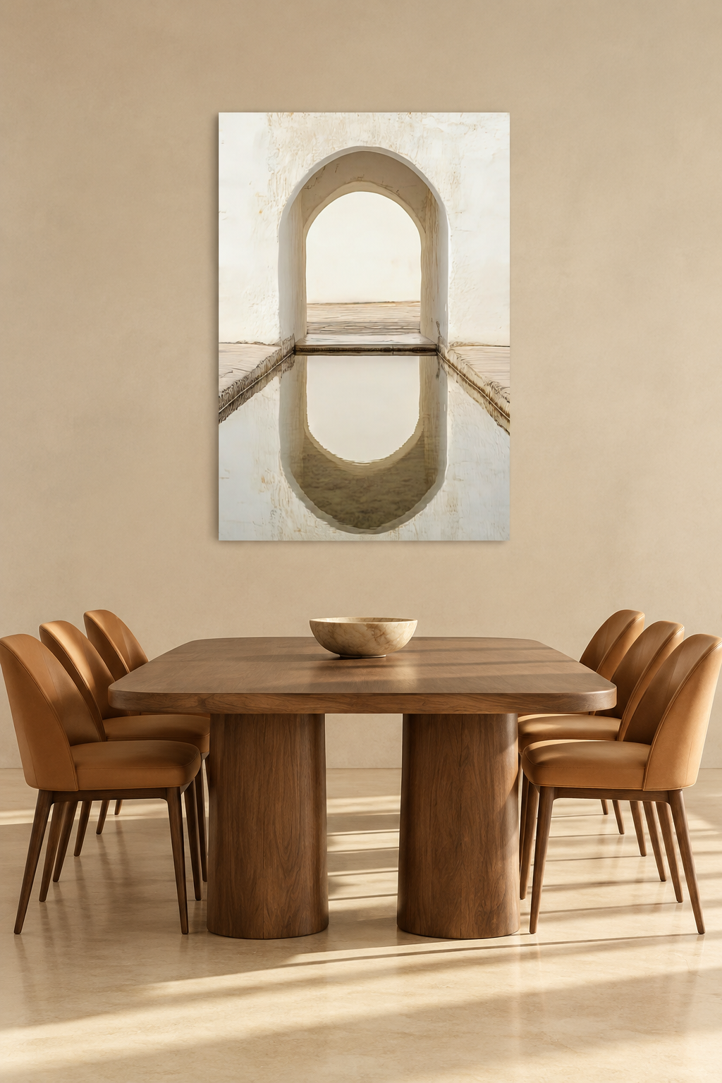 Der gespiegelte Bogen in einem Esszimmer