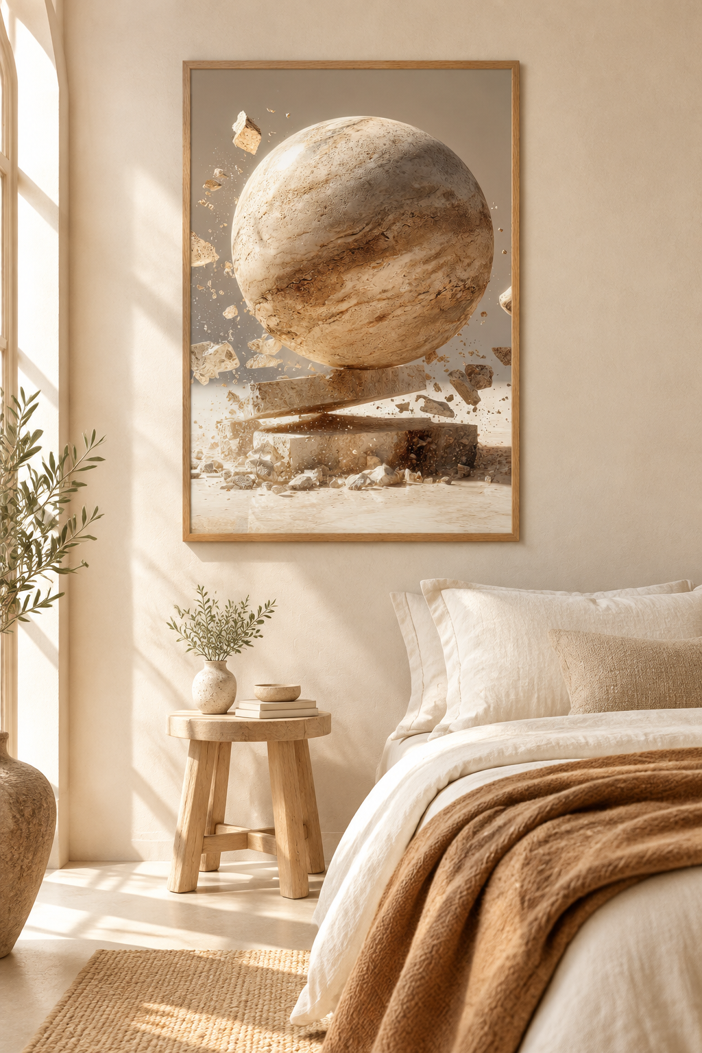 The Sphere and the Shard in a bedroom
