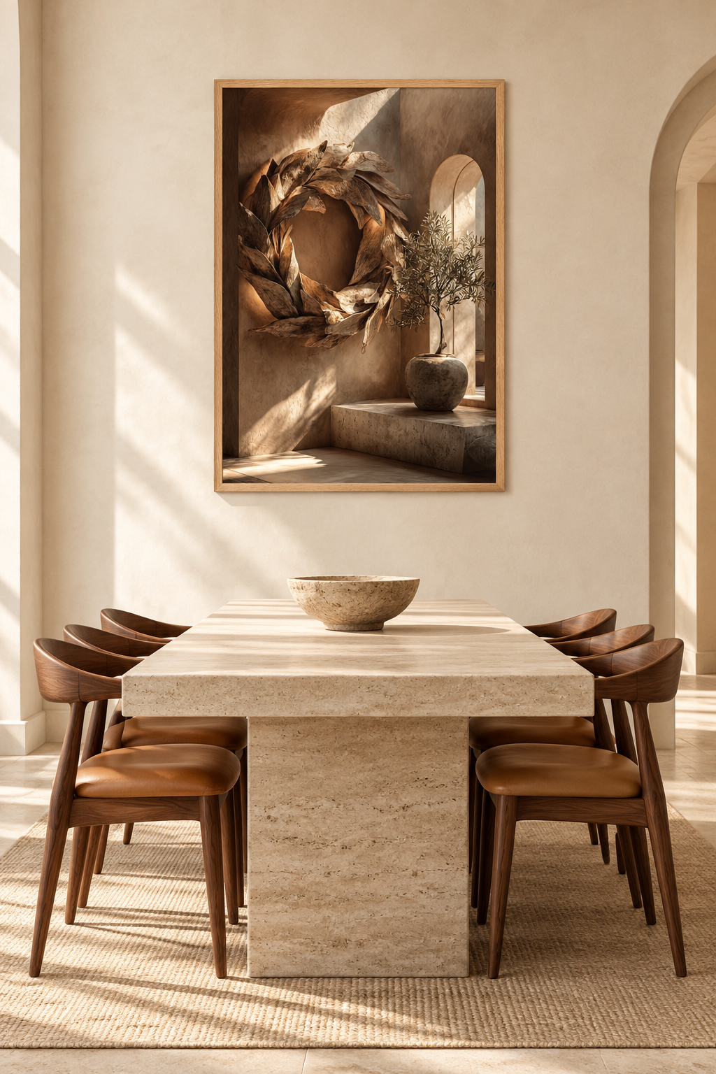 The Olive Wreath in a dining nook