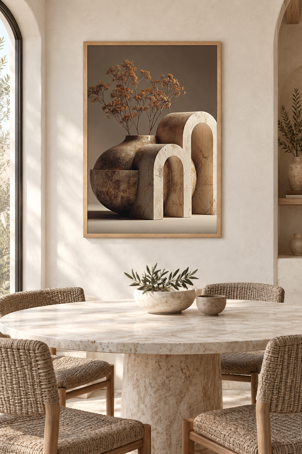 Gli Archi Gemelli in una sala da pranzo
