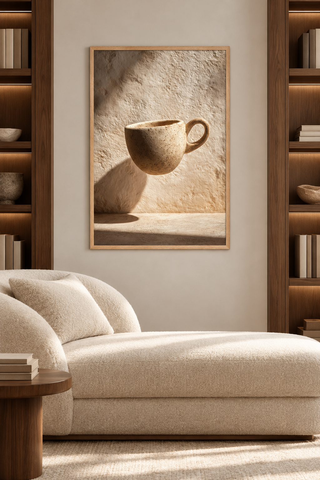 The Floating Cup in a reading nook