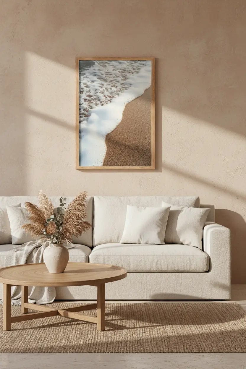 L’Écume — Affiche murale minimaliste sable et mer — affiche murale minimaliste | Cassili-home