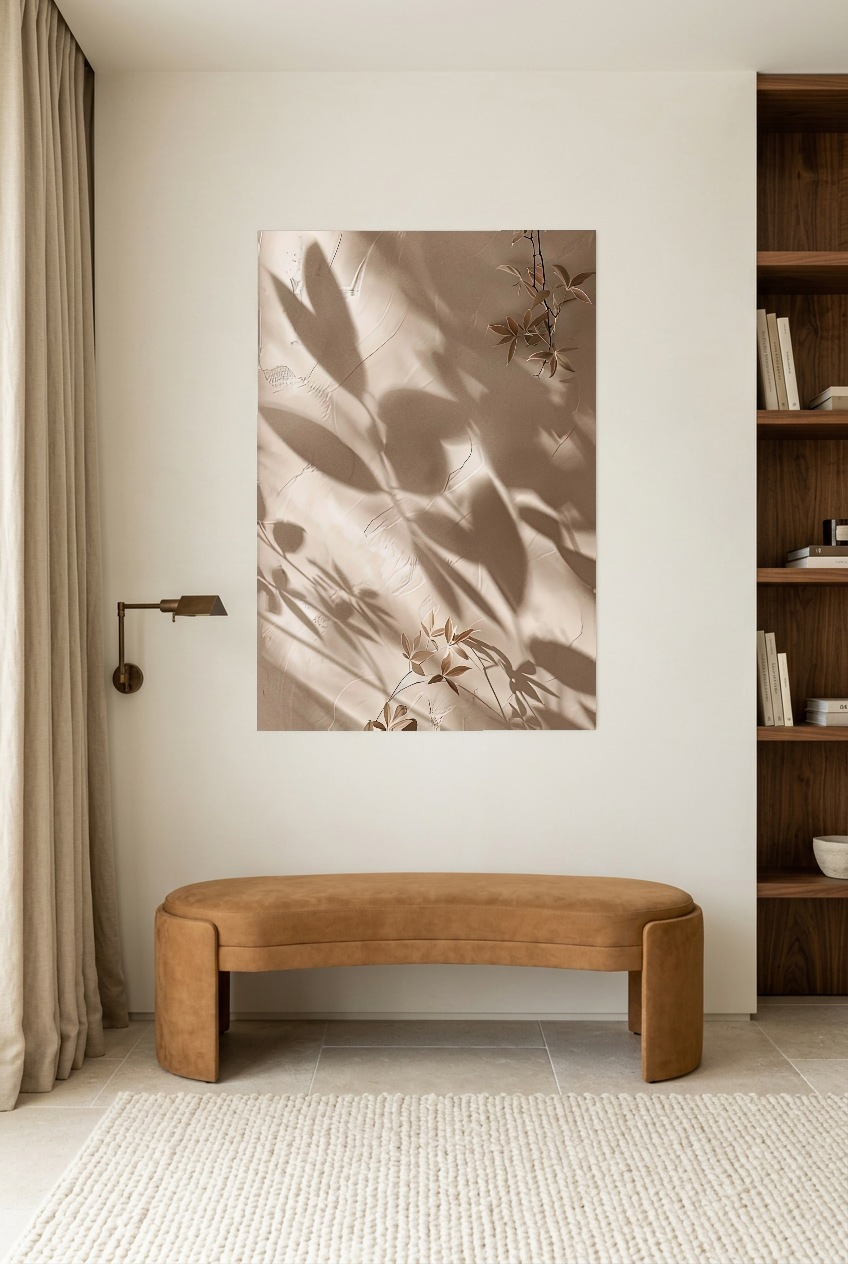 Les Ombres du Nandina — póster sin marco en una sala de lectura