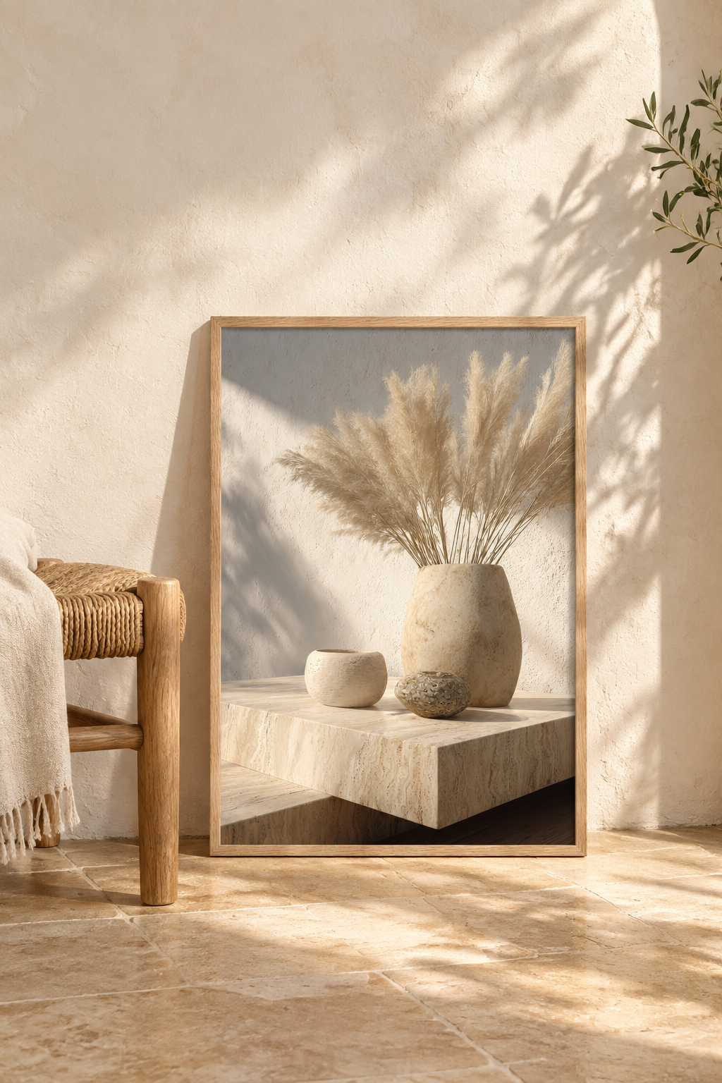 Poster The Pampas Bouquet resting on the floor against a wall