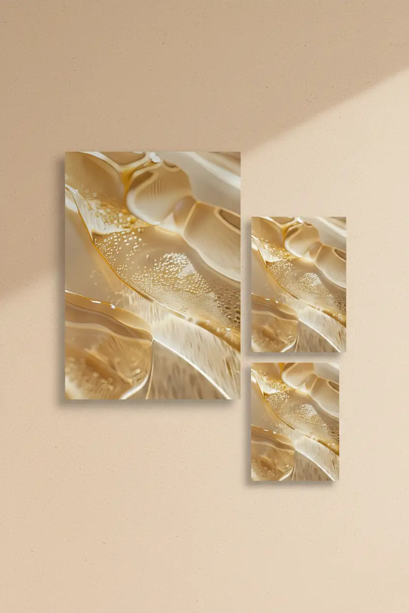 O Ouro Vivo — Poster de parede minimalista ouro marfim textura orgânica