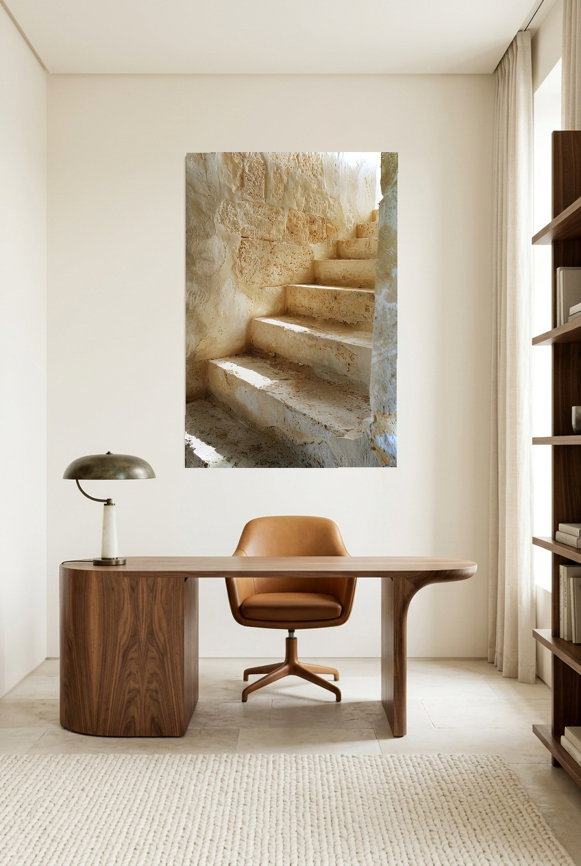 Les Marches de Pierre — Poster ohne Rahmen im Arbeitszimmer