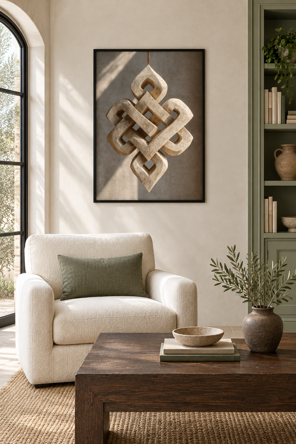 The Stone Knot with a black frame