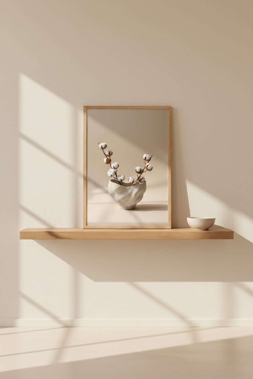 Vase Froissé & Coton — couloir