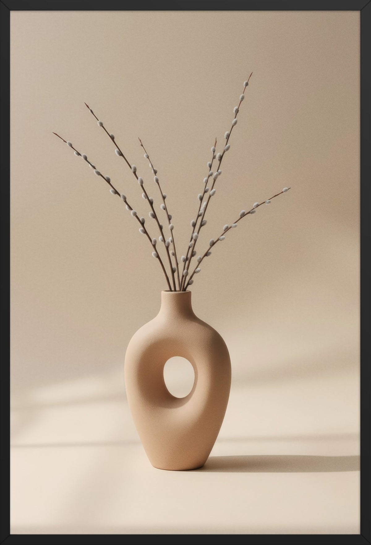 Sculpted Vase — poster in a black frame, front view