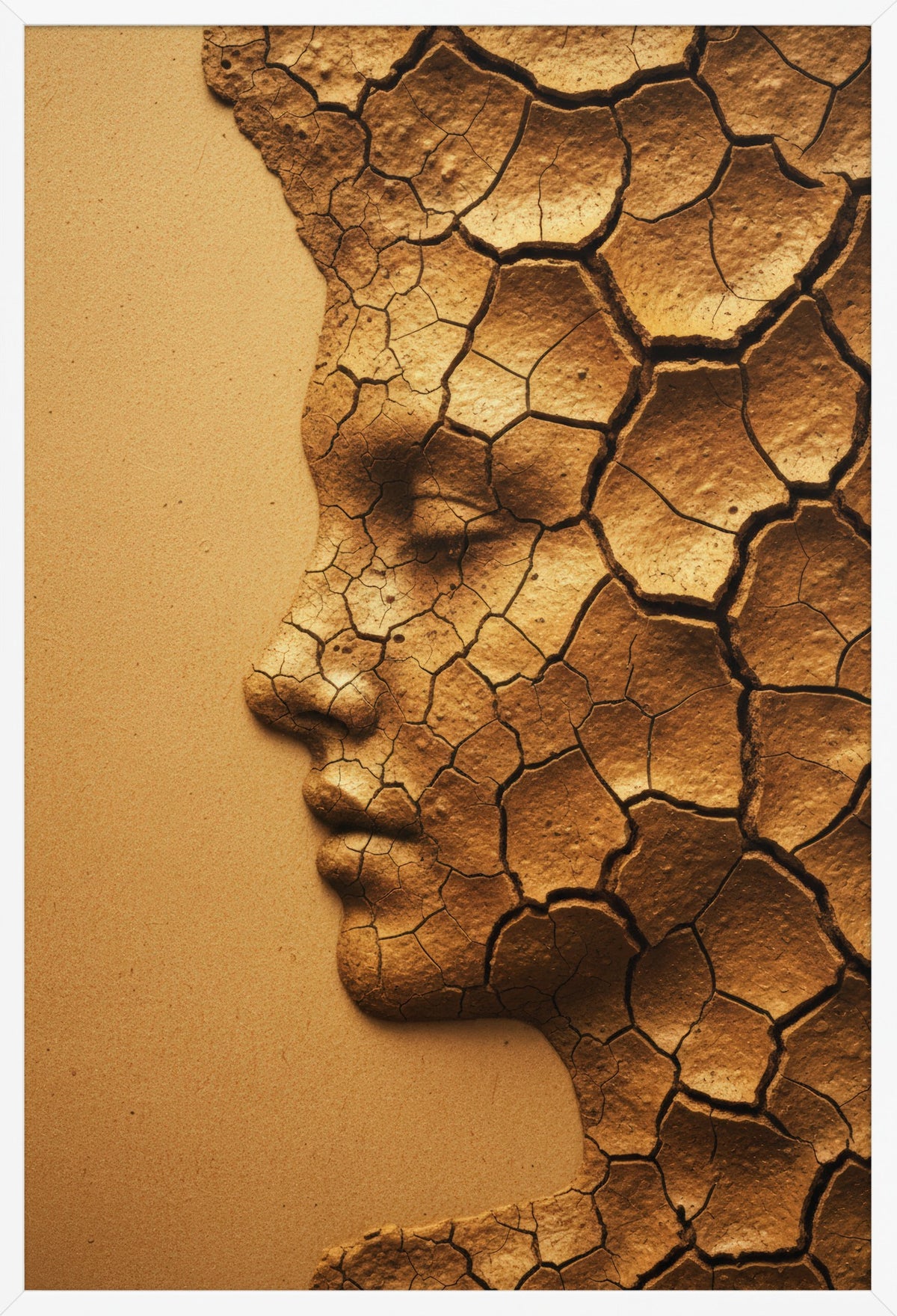 Clay Face — poster in a white frame, front view