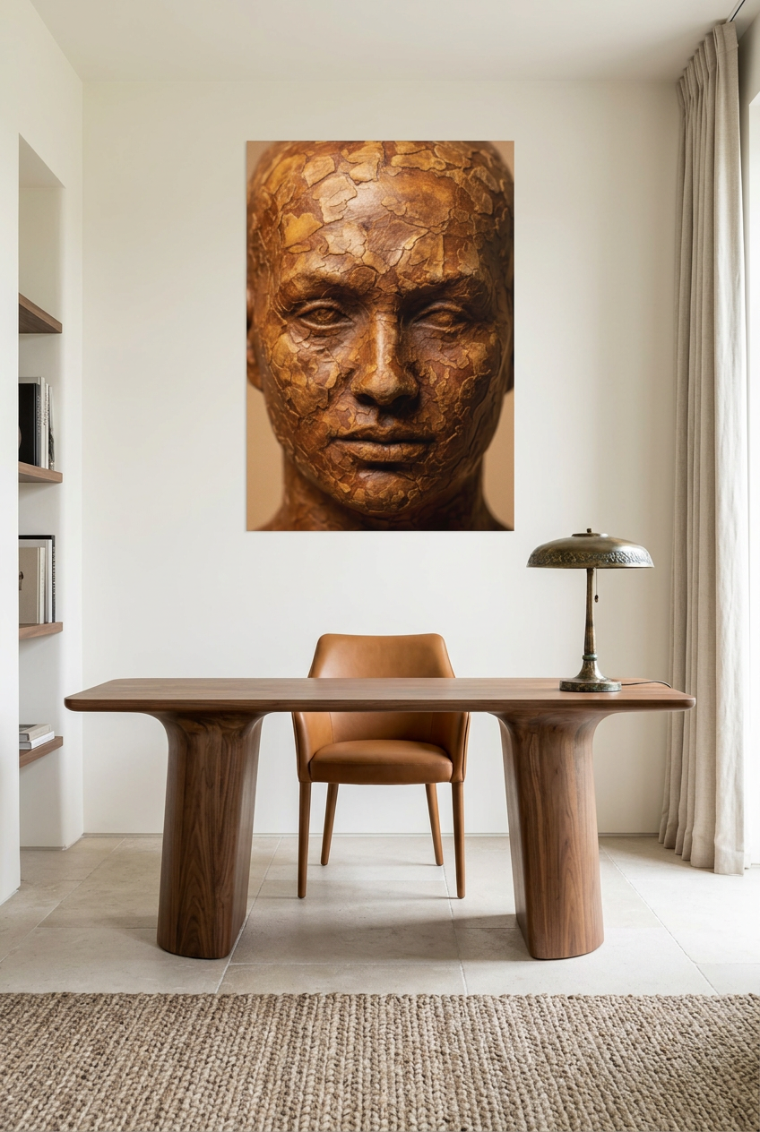 Bark Face — unframed poster in a home office
