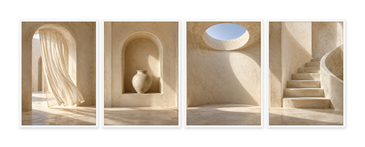 La Maison de Chaux — quadriptyque, cadre blanc