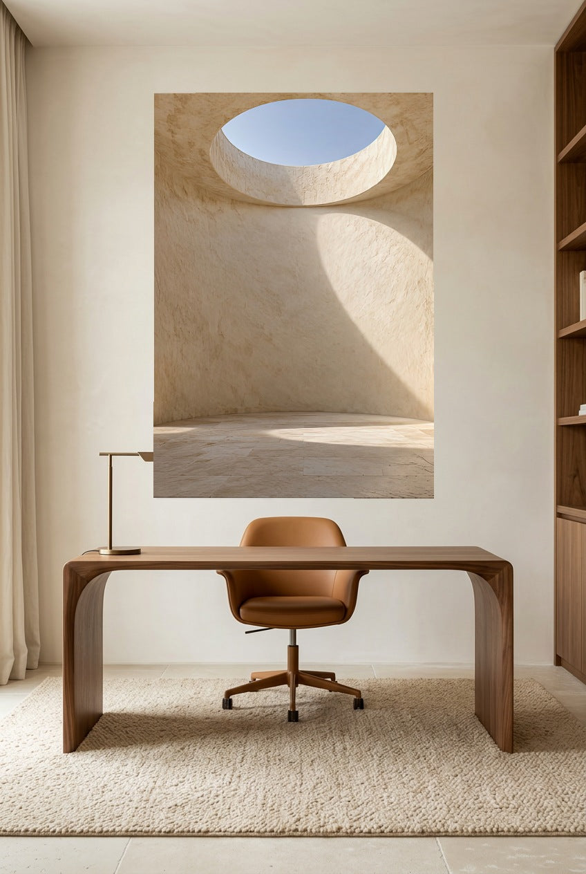 The Oculus — unframed poster in a home office