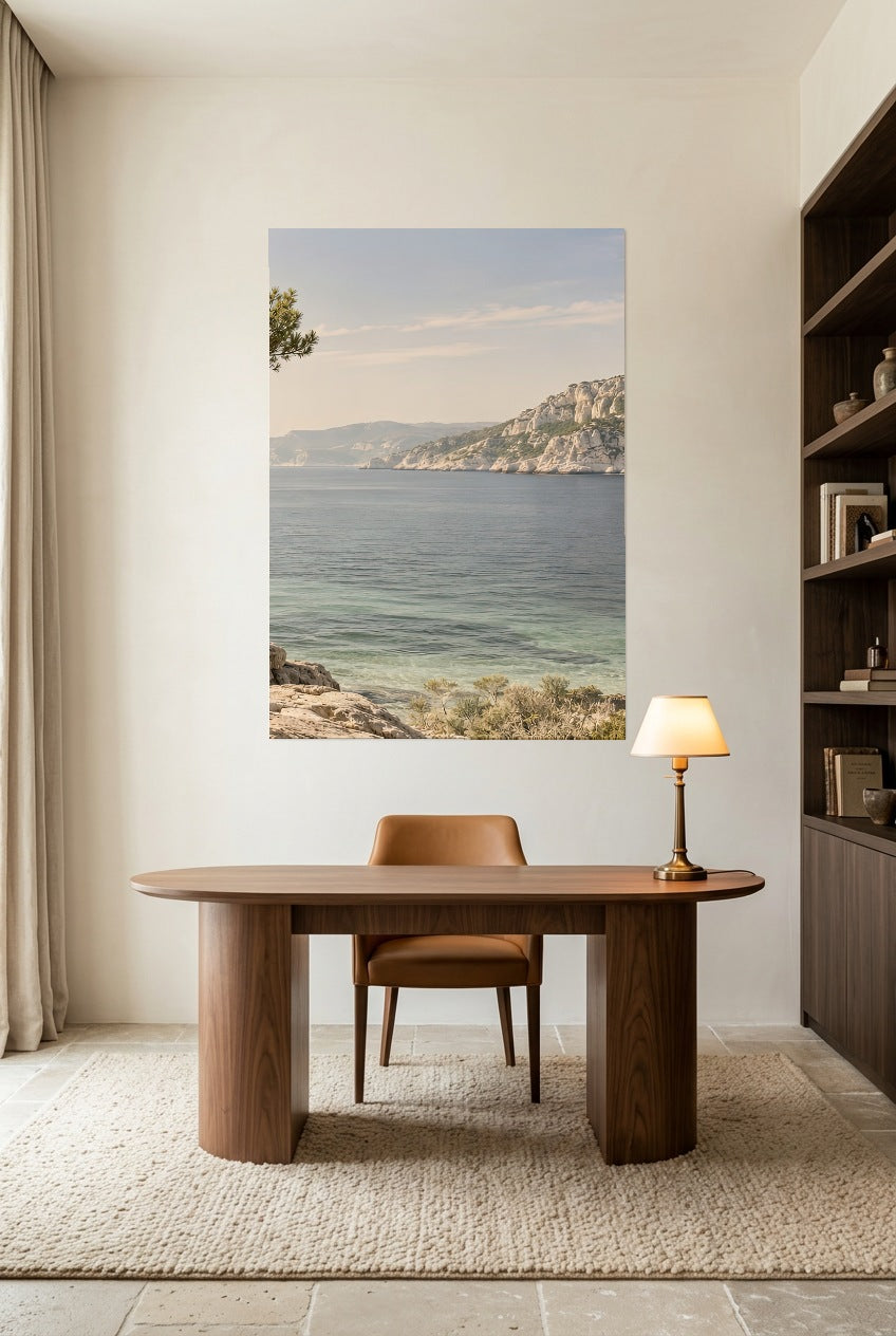 De Verre Kust — poster zonder lijst in een werkkamer