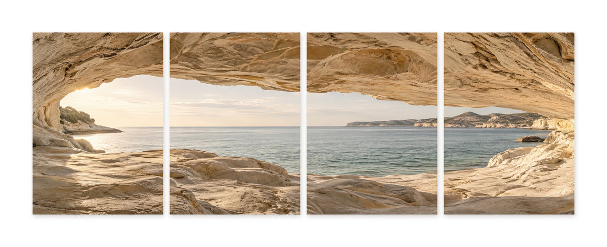 La Grotte Marine — quadriptyque, poster sans cadre