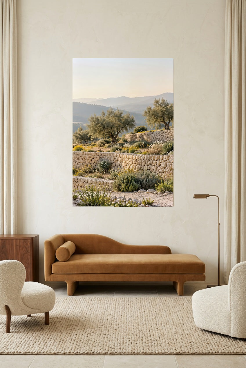 La Vallée Bleue — affiche sans cadre dans un salon