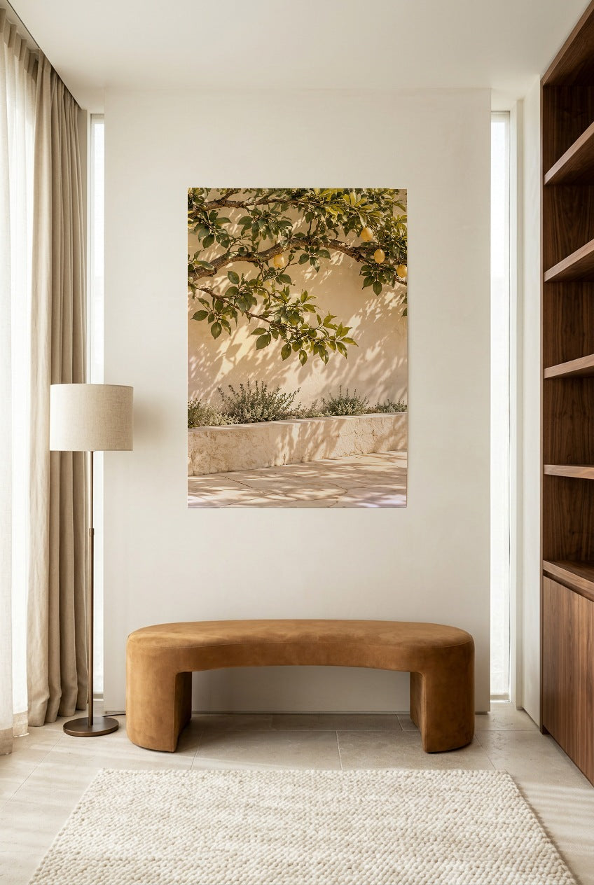 Les Citrons Suspendus — affiche sans cadre dans un salon de lecture